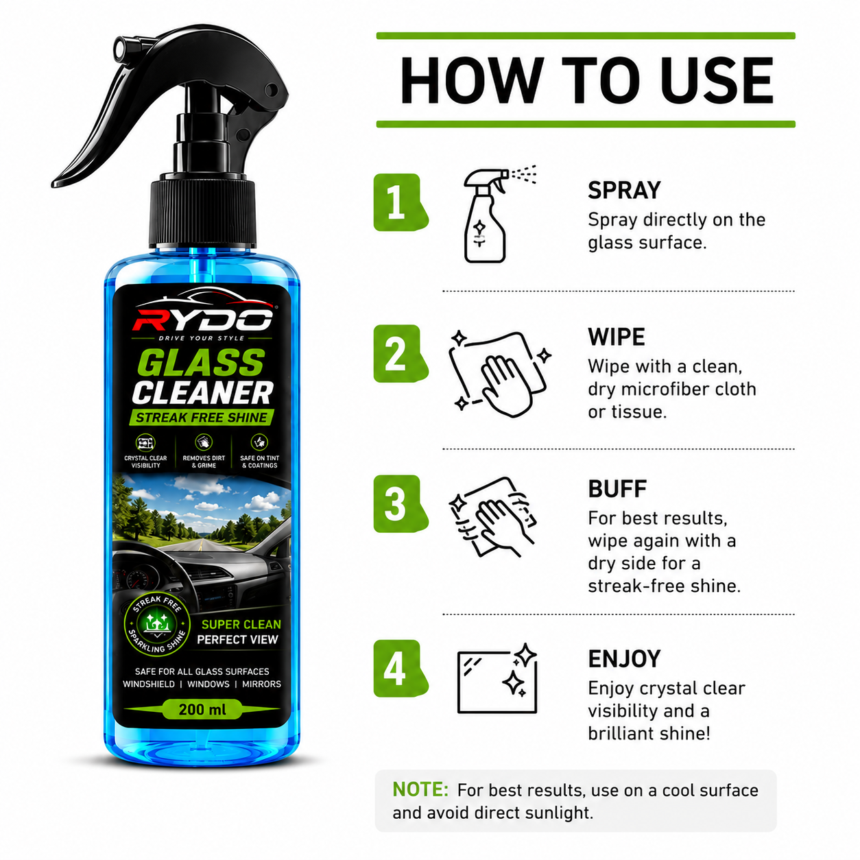 Windshield & Glass Washer Cleaner