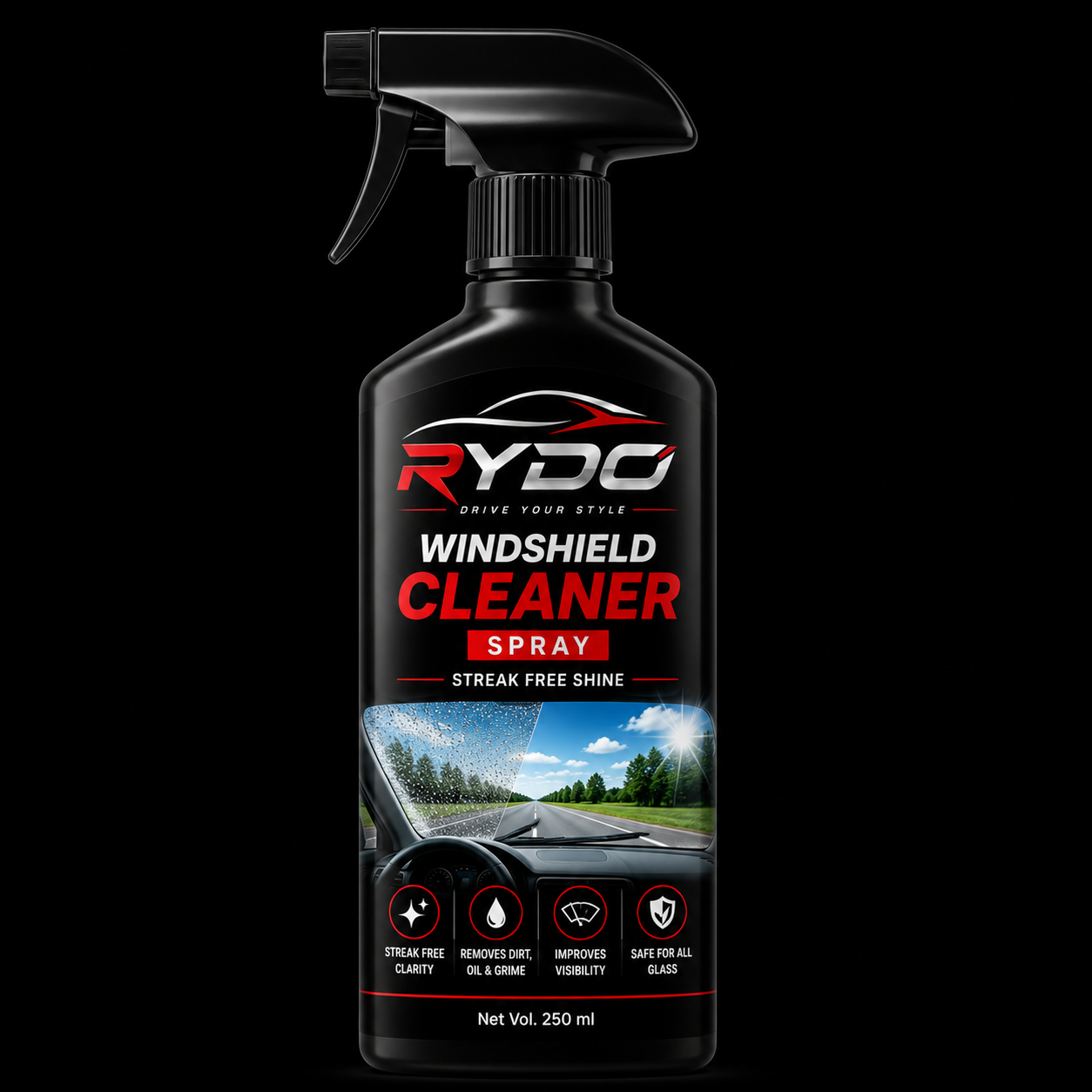 Car Windshield Cleaning Concentrate – Removes Dirt & Grime